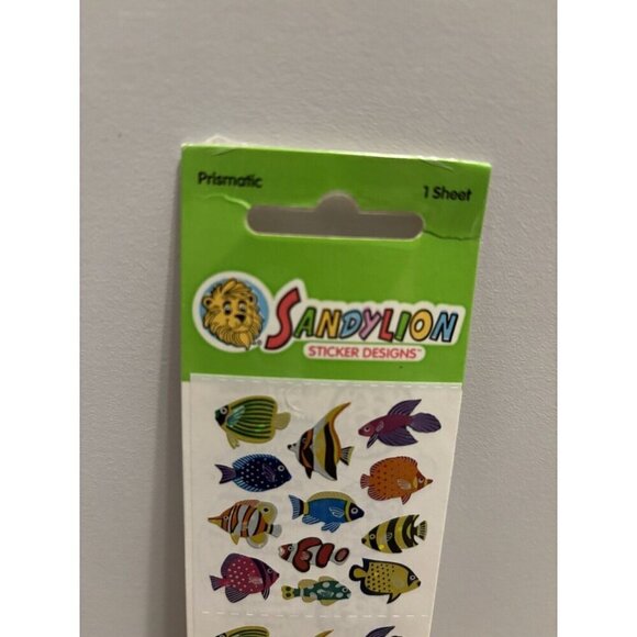 Vintage Sandylion Prismatic Tropical Fish Stickers Sealed Sheet Micro Aquarium - Picture 2 of 5